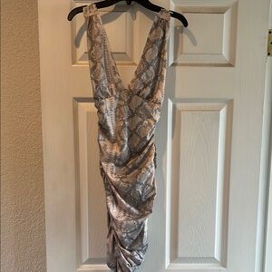 Elegant Snake Print Dress